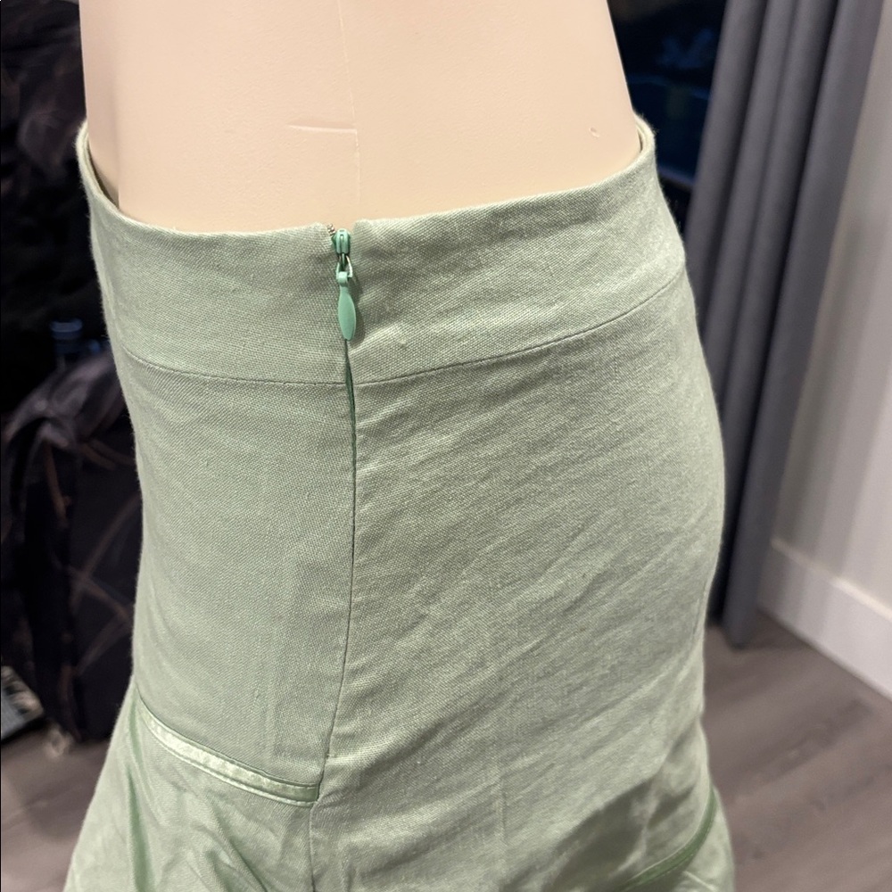 Bebe Light Green Ruffle Mini Skirt - Picture 3 of 9